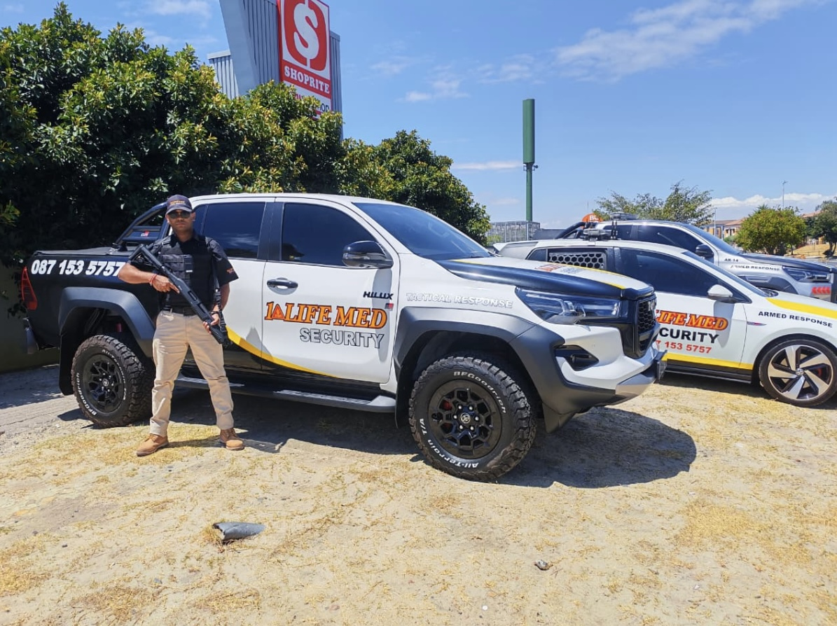 Life Med tactical response vehicle and security personnel